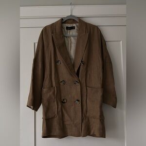 Zara oversized linen jacket